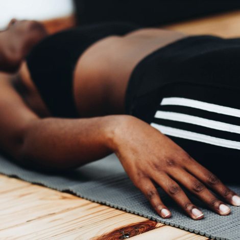 Woman doing breathwork